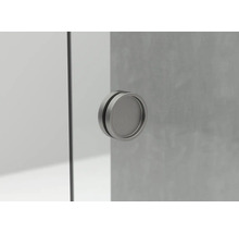 Guľatá kovová kľučka dverí na sprchovacom kúte