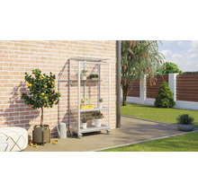 Skleník na balkón Vitavia Polis 350 sklenený 81x43 cm hliník vr. kolieskového rámu
