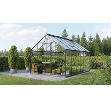 Skleník Vitavia Meridian 1 9900 sklenený 3 mm 257x383 cm čierny