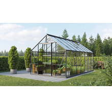 Skleník Vitavia Meridian 1 11500 sklenený 3 mm 257x445 cm čierny