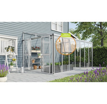 Skleník k stene Vitavia Athena 11900 kombinácia skla a polykarbonátu 265,9x460,1 cm hliník