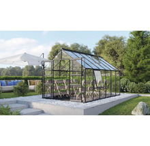 Skleník Vitavia Meridian 2 9900 sklenený 3 mm 257x383 cm čierny