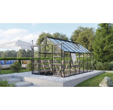 Skleník Vitavia Meridian 2 11500 sklenený 3 mm 257x445 cm čierny