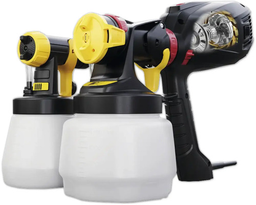 Dve striekacie pištole s nádobou