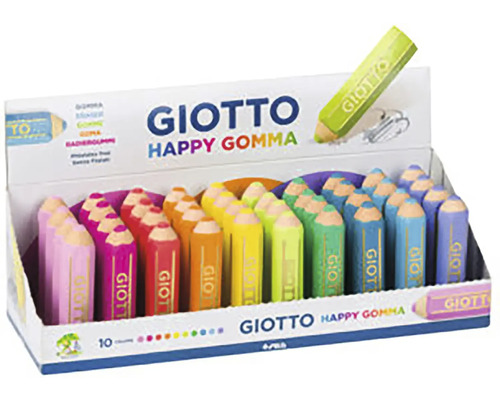 Giotto Happy Gomma gumy v rôznych farbách v balení