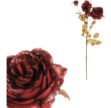 Dekoratívna ruža so zlatými listami ako interiérová dekorácia