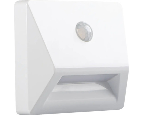 Biele schodiskové svietidlo s pohybovým senzorom