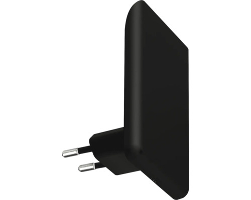 LED nočné osvetlenie do zásuvky Kanlux 37395 ORISA LED WW-B 0,28 W 5 lm 3000 K čierne Čierny napájací adaptér so zástrčkou