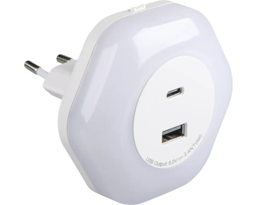 Nočné svetlo s USB portami