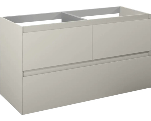 Kúpeľňová skrinka pod umývadlo Jungborn DECEM fume 120 x 63,5 x 45,8 cm 169029 Skrinka pod umývadlo s dvoma zásuvkami