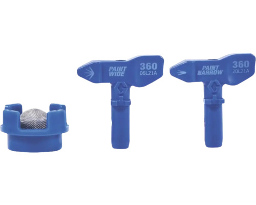 Trysky pre striekacie pištole, široké a úzke prevedenie