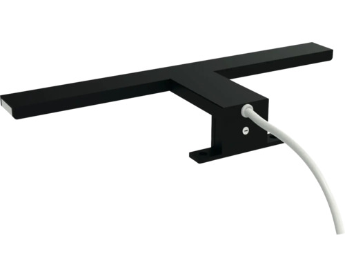 Čierne LED povrchové svietidlo s napájacím káblom