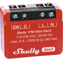 Relé pre automatizáciu domácnosti Shelly 1PM Mini Gen3