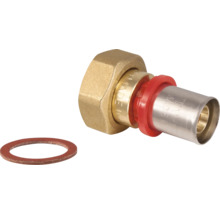 Lisovacia tvarovka s prevlečnou maticou a tesniacim krúžkom pre inštaláciu sanitárneho zariadenia a kúrenia