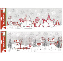 Samolepky na okná s vianočnými motívmi, ako sú snehuliaci, jelene a škriatkovia