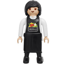 Hračka Lechuza so zásterou a kvetinovým motívom