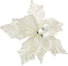 Dekoratívna umelá vianočná hviezda s bobuľami