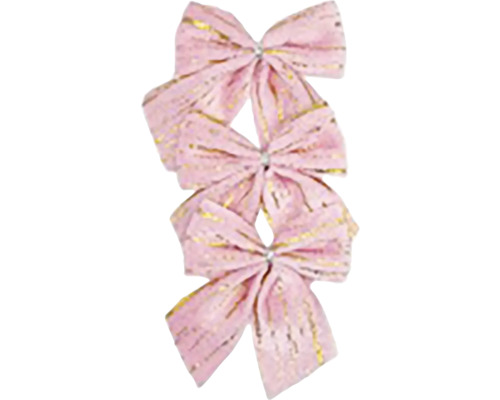 Mašľa satén/lesk 24cm, ružová Tri mašle na dekoráciu