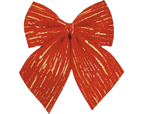 Mašľa satén/lesk 24cm, červená Dekoratívna stuha s prúžkami