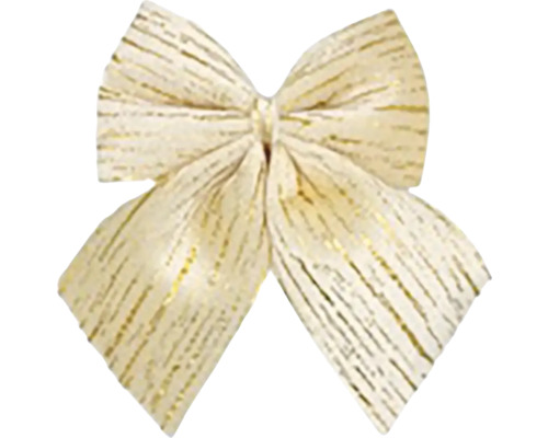 Mašľa satén/lesk 24cm, šampaň Ozdobná stuha s pruhovaným vzorom