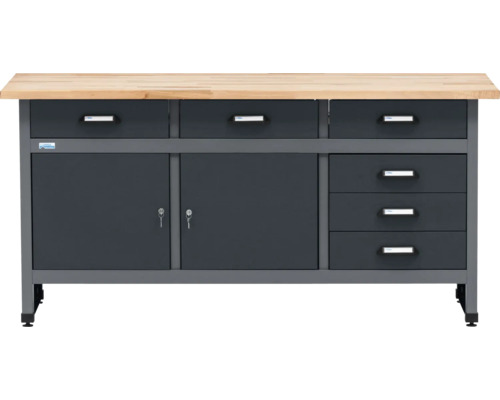 Pracovný stôl so zásuvkami a skrinkami