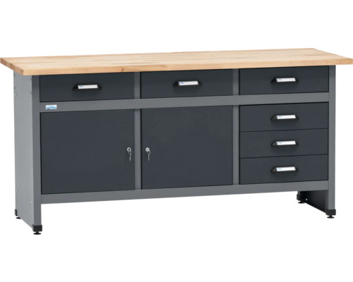 Pracovný stôl so zásuvkami a skrinkami