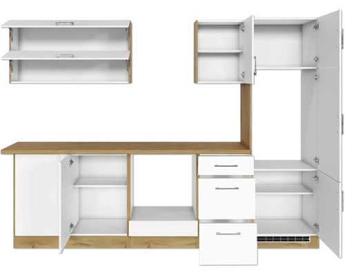 Kuchynská linka s pracovnou doskou, hornými a spodnými skrinkami