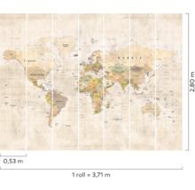 Tapeta s mapou sveta s hranicami štátov a geografickými detailmi