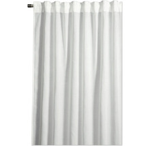 Biely záves s riasiacou stuhou na záclonovej tyči