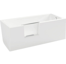 Obdĺžniková vaňa s dverami do vane a pomôckou na vstup.