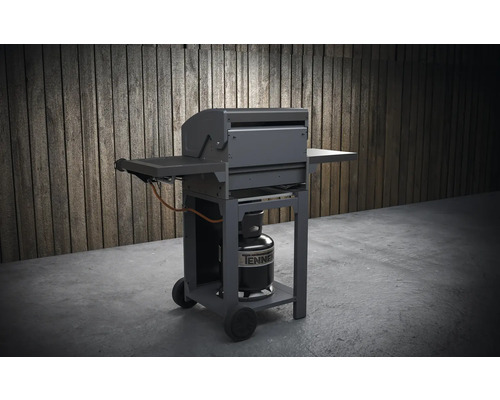 Plynový gril s odkladacími plochami a plynovou fľašou