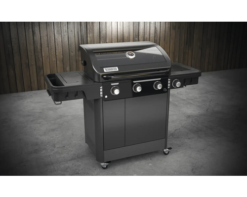 Plynový gril s odkladacími plochami a spodnou skrinkou