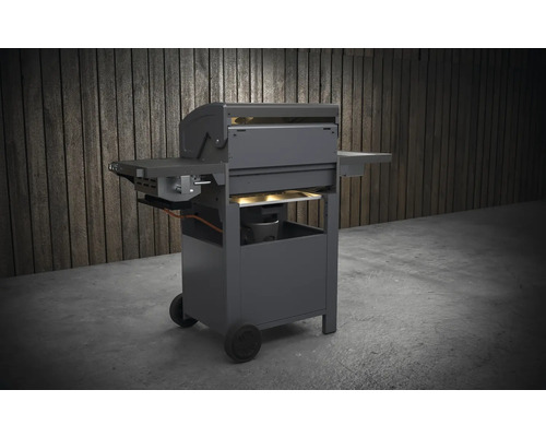 Plynový gril s odkladacími plochami a kolieskami