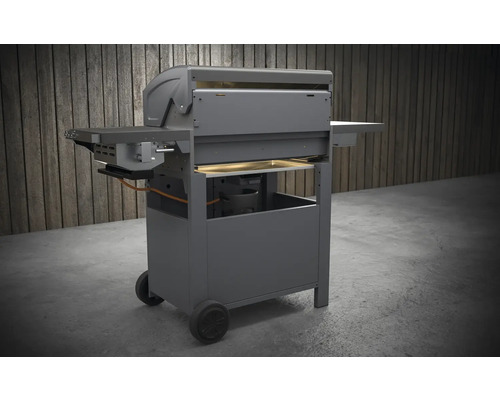 Plynový gril s odkladacími plochami a kolieskami