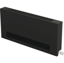Čierny radiátor s termostatickým ventilom