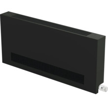 Čierny radiátor s termostatickým ventilom