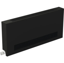 Čierny radiátor s termostatickým ventilom