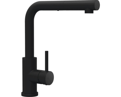 Čierna kuchynská batéria s jednou pákou