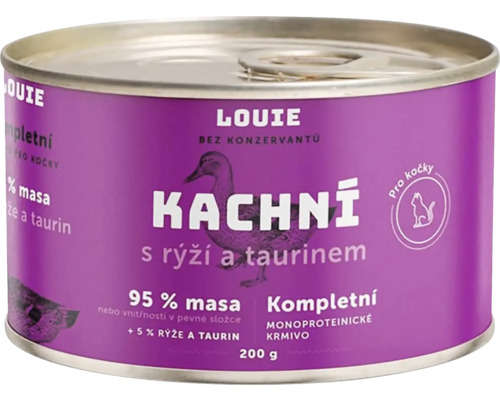 Konzerva pre mačky LOUIE kačacia 200 g