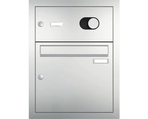 Poštová schránka so zámkom, priehľadným okienkom a vyberacími dvierkami