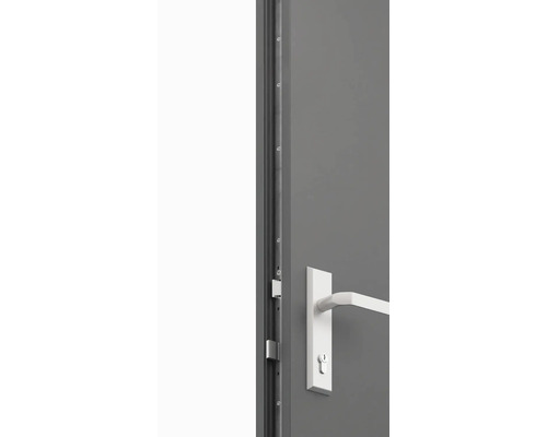 Detail interiérových dverí s rámom a kľučkou