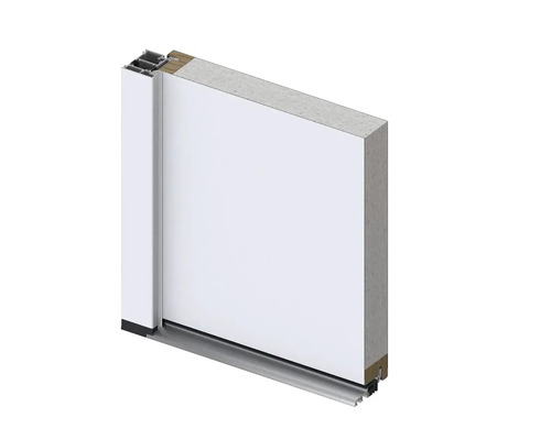 Prierez interiérovými dverami s krídlom, rámom a spodnou lištou