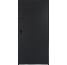 Sivé vchodové dvere do bytu s kľučkou a zámkom