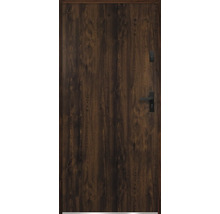 Hnedé vchodové dvere s kľučkou a zámkom