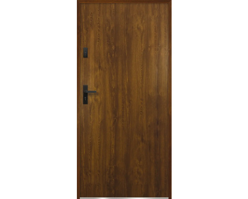 Drevené dvere s kľučkou a zámkom