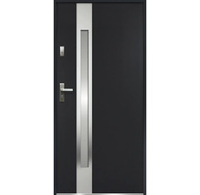 Vchodové dvere s kľučkou a zvislou sklenenou vložkou