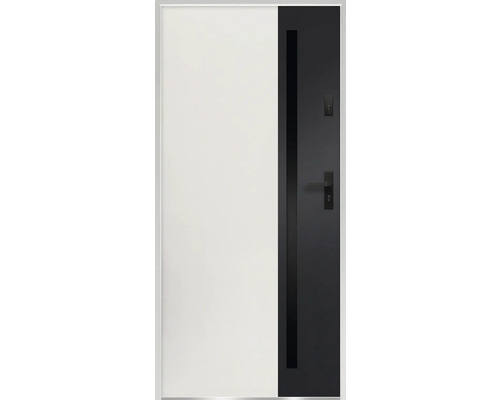 Vchodové dvere s bočným dielom vo dvojfarebnom prevedení