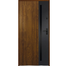 Vchodové dvere s dreveným vzhľadom a bočným dielom