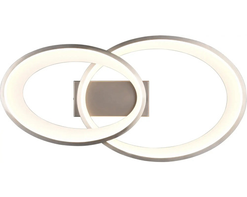 Nástenné svietidlo s dvoma do seba zapadajúcimi kruhmi a obdĺžnikovým držiakom