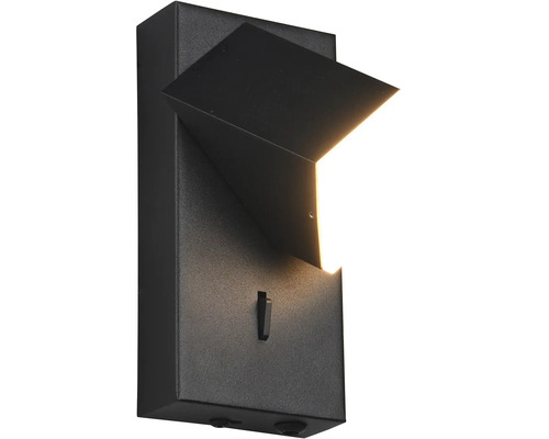 Čierne vonkajšie nástenné svietidlo